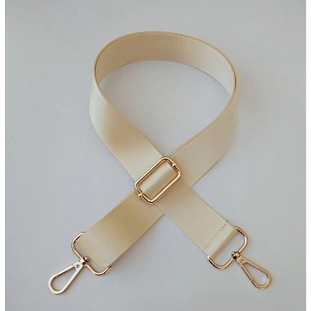 Crossbody Solid for Bag or Wallet* cream & silver hardware* Adjustable